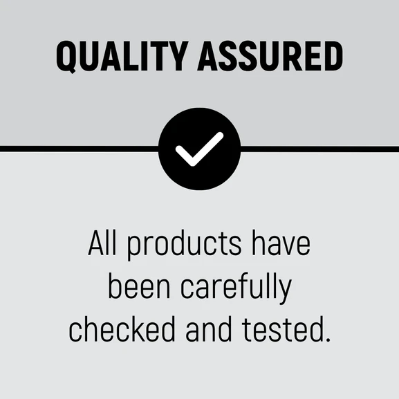 Quality Assured. All products have been carefully checked and tested.