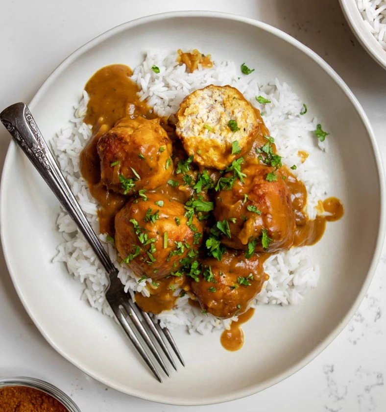 boulettes de dinde sauce curry