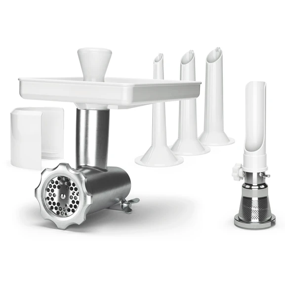 Meat Grinder, Sausage Horns and Strainer