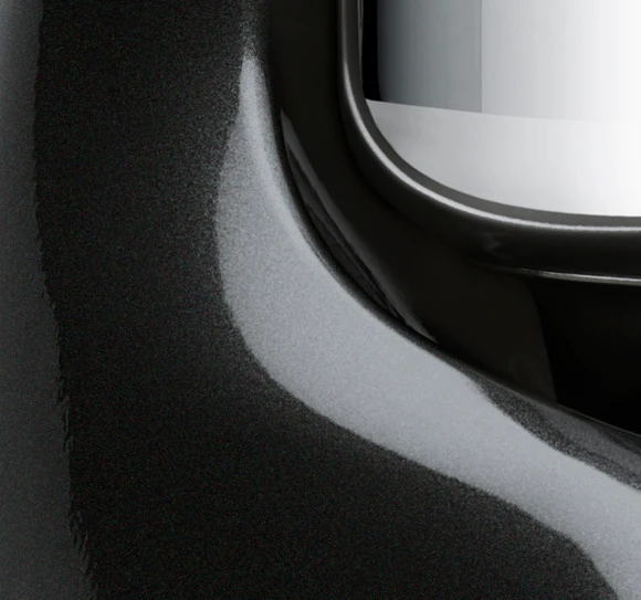 Close-up of the Ankarsrum Assistent Original in Black Diamond.