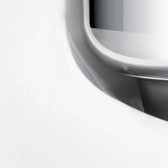 Nahaufnahme der Ankarsrum Assistent Original in der Farbe Mineral White.