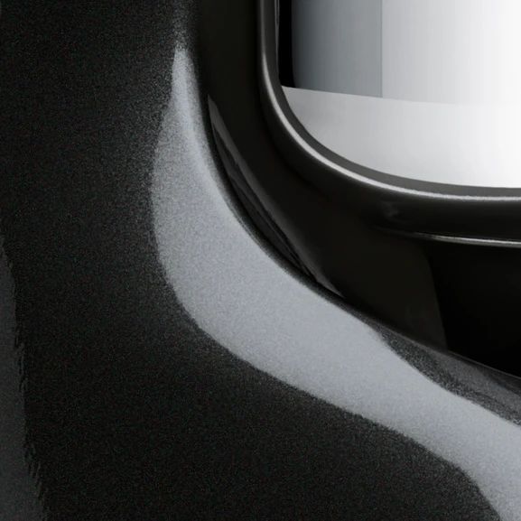 Close-up of the Ankarsrum Assistent Original in Black Diamond.