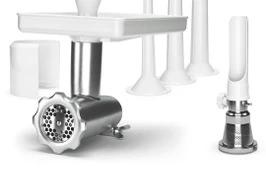 Meat Grinder, Sausage Horns and Strainer