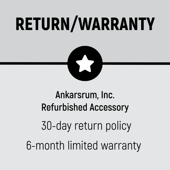 Return/Warranty. Refurbished Accessories have a 30-day return policy and a 6-month limited warranty.